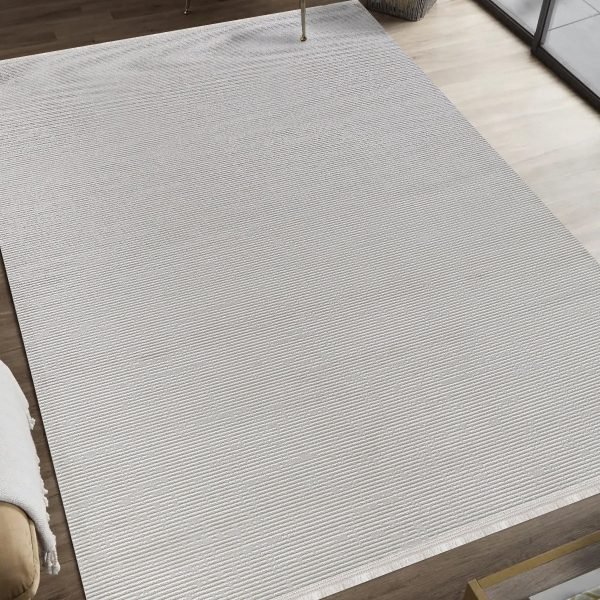 Akasya AK009 Cream Long-Lasting Soft Textured Carpet