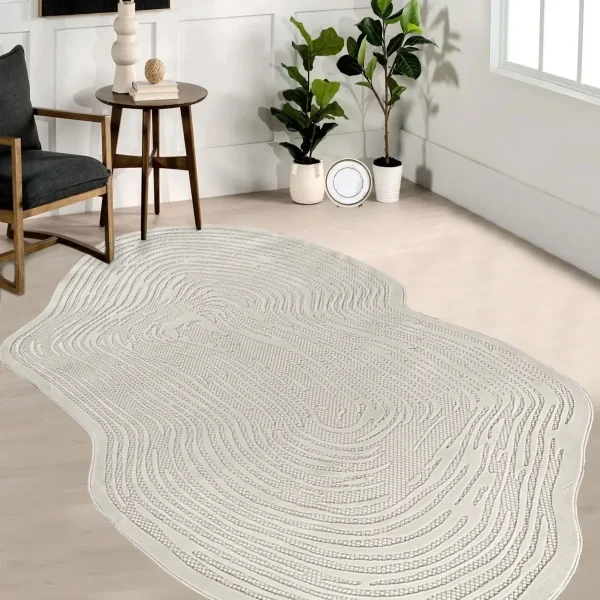 Kreasyon Amorf AR003 – Cream Modern Rug