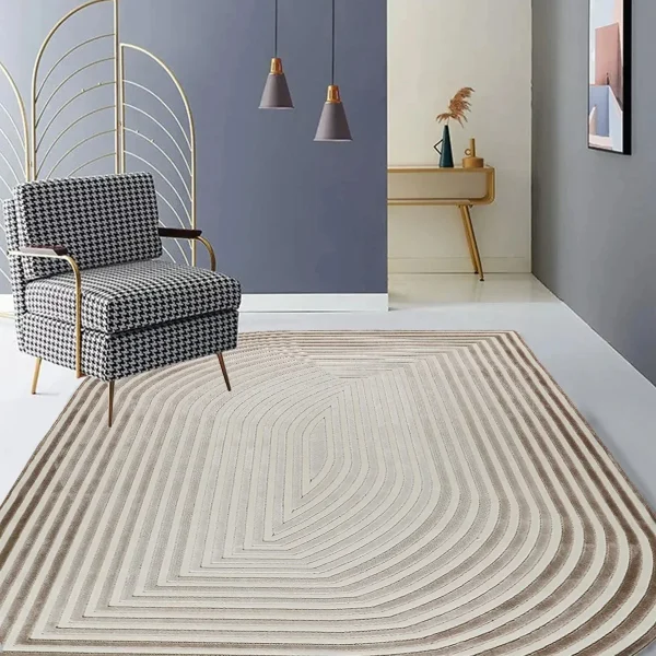 Kreasyon Amorf AR004 – Cream Modern Rug