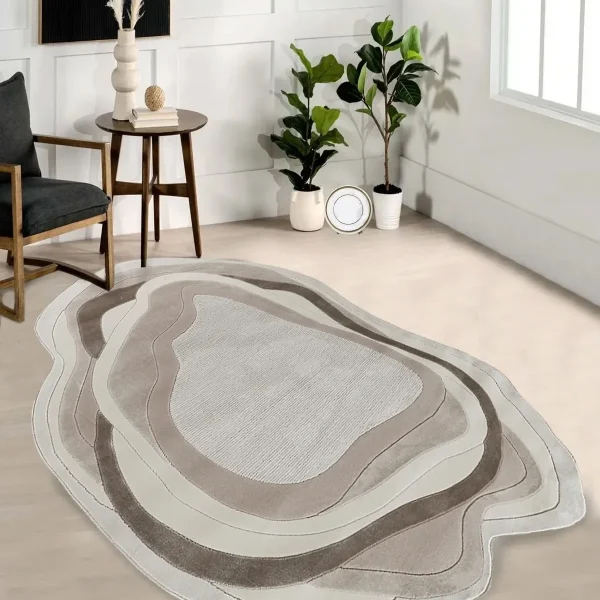 Kreasyon Amorf AR006 – Cream Modern Rug