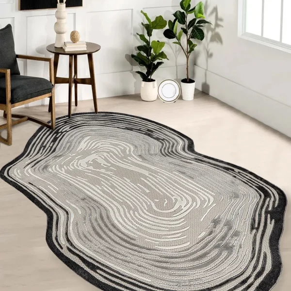 Kreasyon Amorf AR007 – Cream Modern Rug