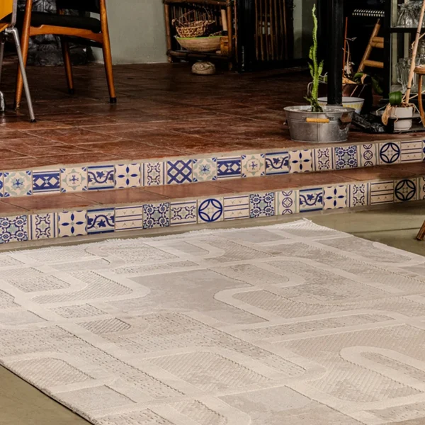 Kreasyon Boyut BY002 – Cream Modern Rug