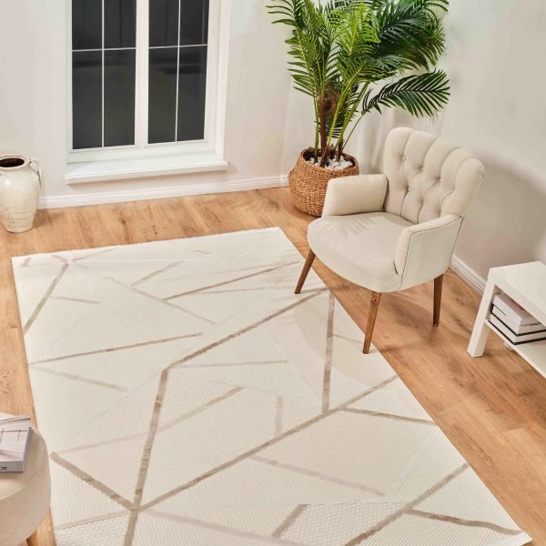 Kreasyon Boyut BY005 – Cream Modern Rug