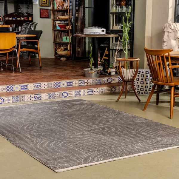 Kreasyon Boyut BY044 – Anthracite Modern Rug