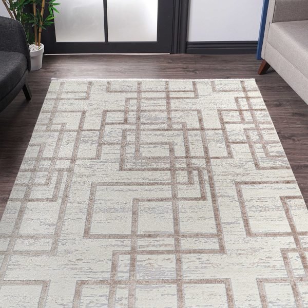 Kreasyon Bristol BI004 – Cream Modern Rug