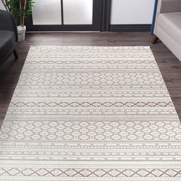 Kreasyon Bristol BI005 – Cream Modern Rug