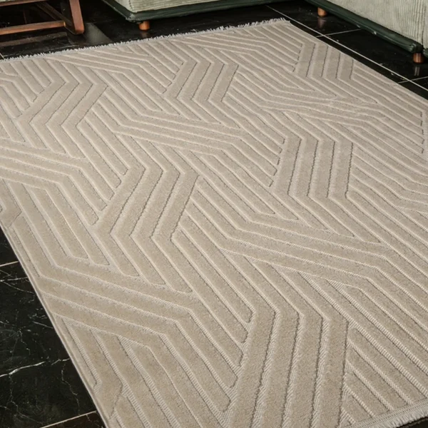 Kreasyon Cess CES01 – Beige Modern Rug