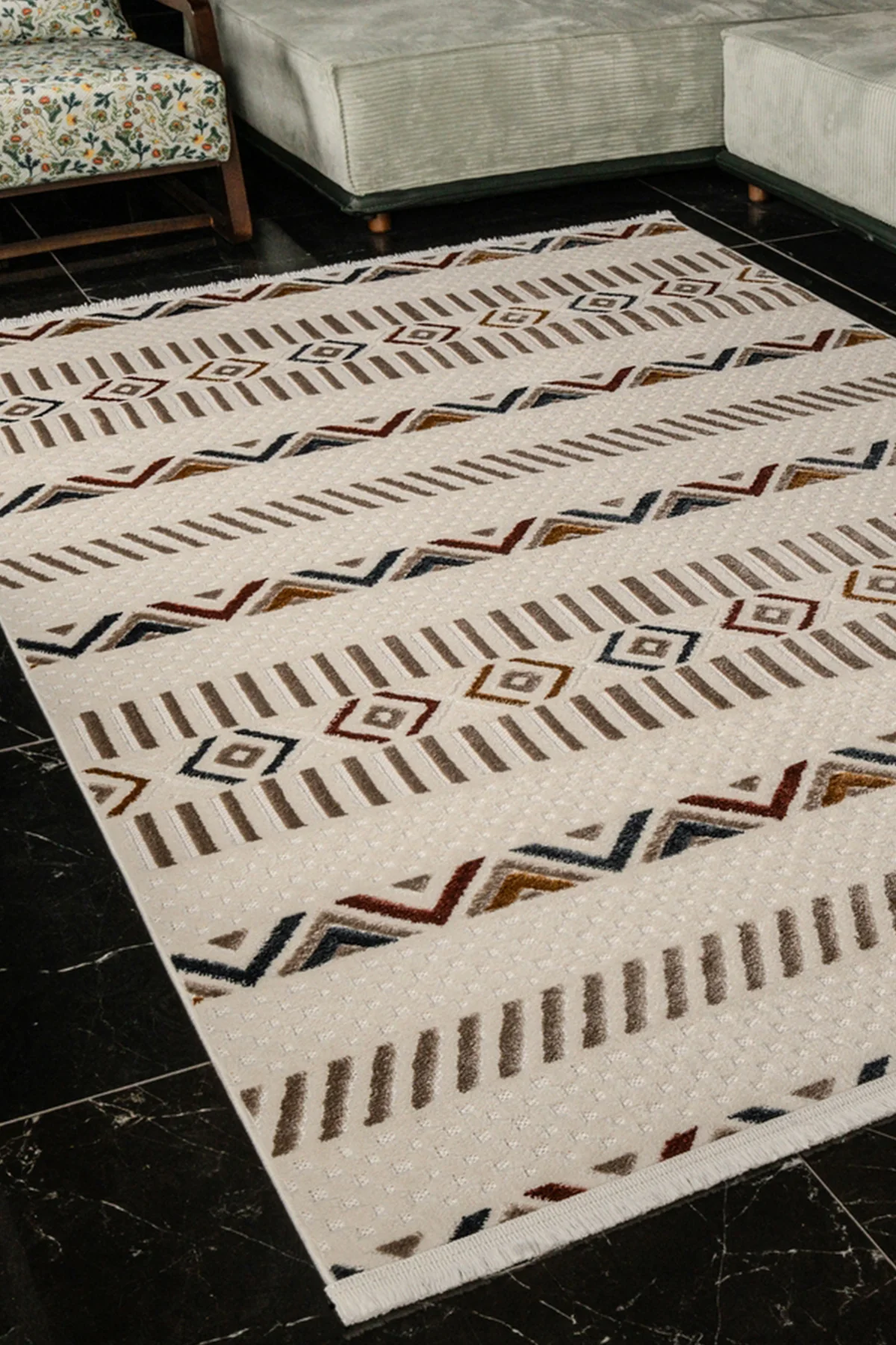 cess-ces03-cok-renkli-hav-toz-vermez-salon-mutfak-koridor-oturma-odasi-yolluk-hali-makine-halisi-2846 Kreasyon Cess CES03 – Nan Modern Rug - Image 1