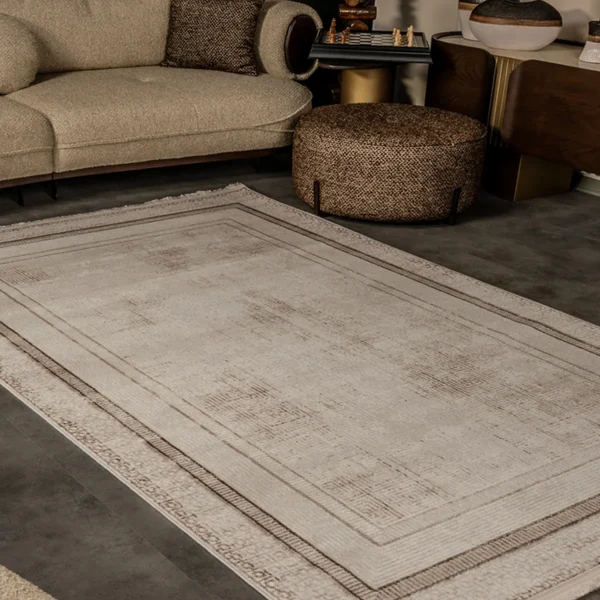 Kreasyon Cunda CN003 – Beige Modern Rug