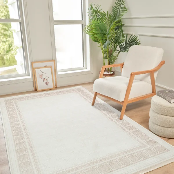 Kreasyon Cunda CN005 – Beige Modern Rug