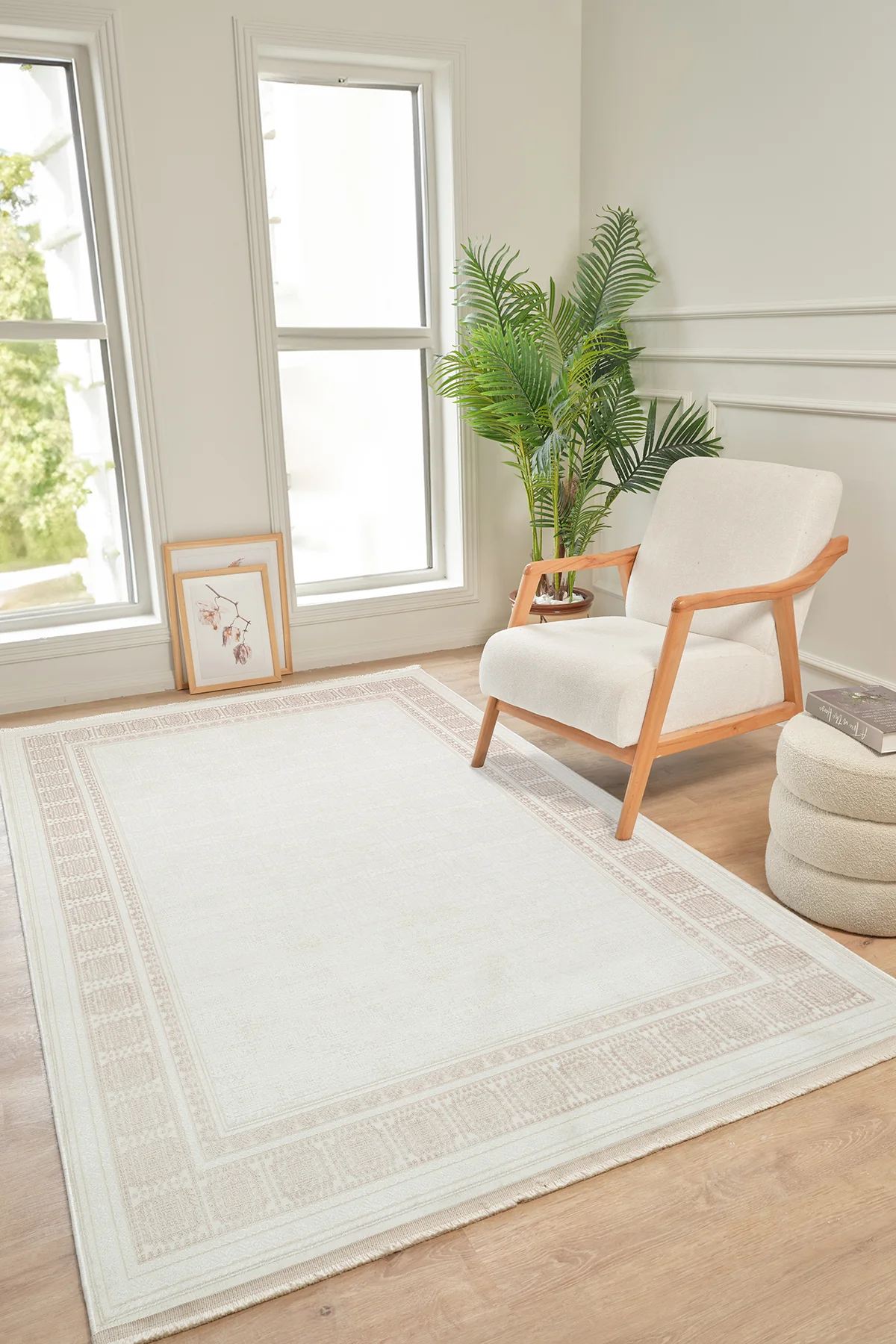 cunda-cn005-bej-uzun-omurlu-yumusak-dokulu-salon-mutfak-koridor-oturma-odasi-yolluk-hali-2095 Kreasyon Cunda CN005 – Beige Modern Rug - Image 1