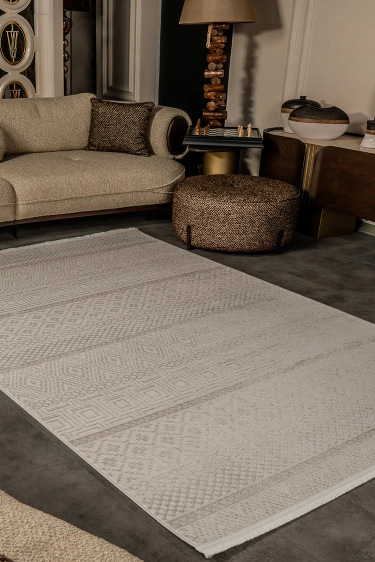 cunda-cn012-bej-uzun-omurlu-yumusak-dokulu-salon-mutfak-koridor-oturma-odasi-yolluk-hali-2824 Kreasyon Cunda CN012 – Beige Modern Rug - Image 1