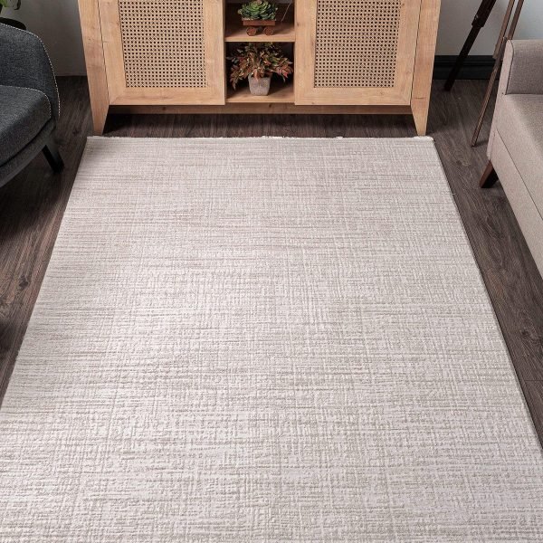 Kreasyon Elkenz EK005 – White Modern Rug