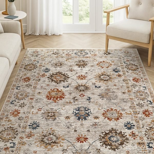Lavinia LA010 Multicolored Dust-Free Machine-Made Carpet
