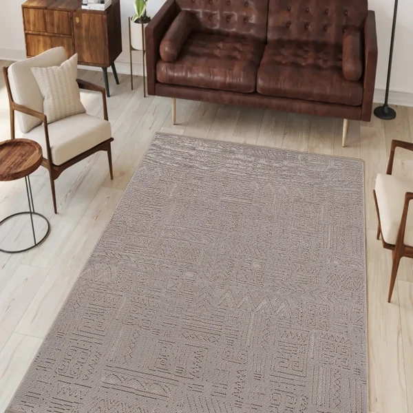 Kreasyon Loopo LP002 – Grey Modern Rug