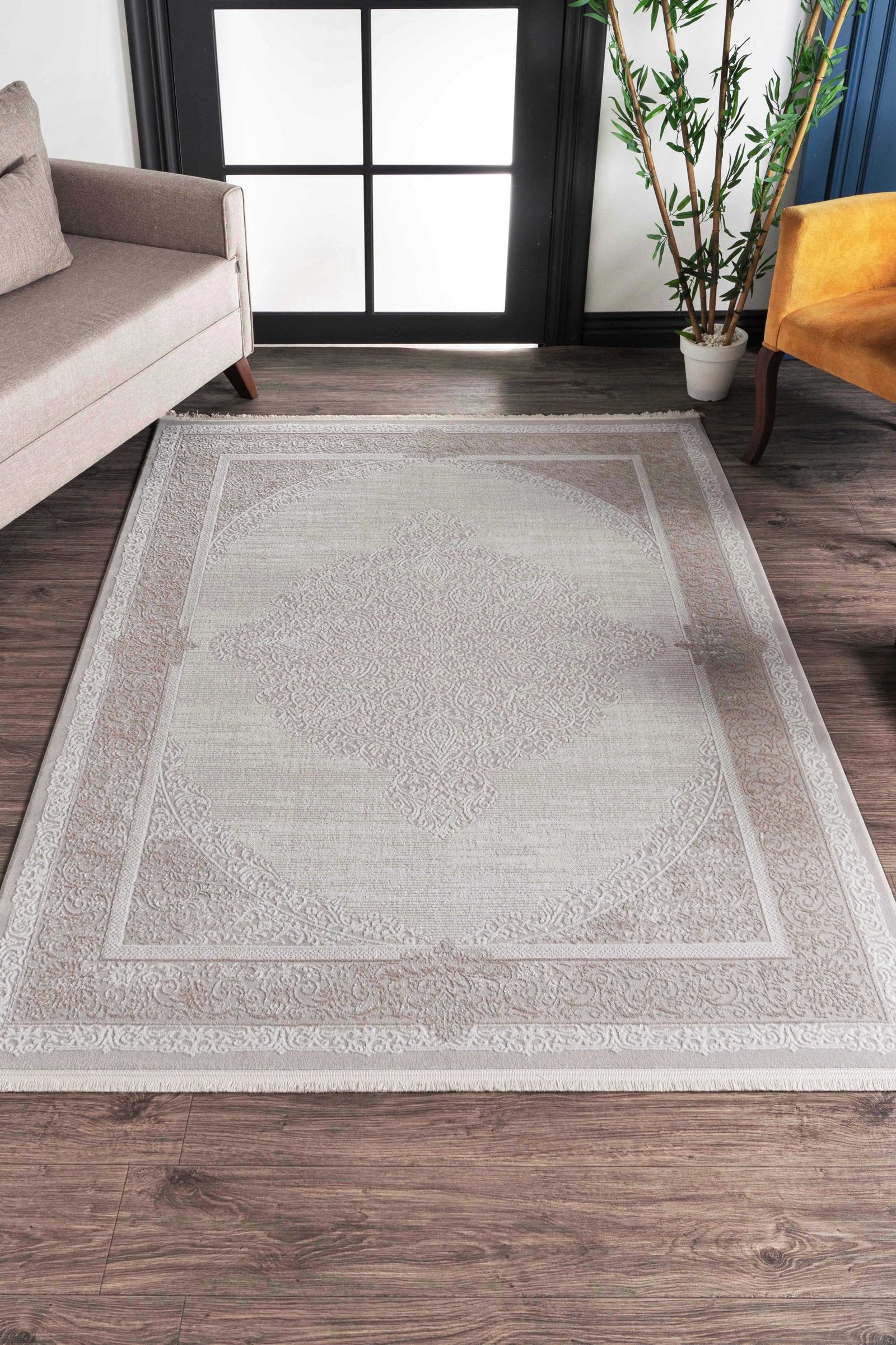 nar-a0196-bej-uzun-omurlu-yumusak-dokulu-salon-mutfak-koridor-oturma-odasi-yolluk-hali-makine-halisi-1392 Kreasyon Nar A0196 – Beige Modern Rug - Image 1