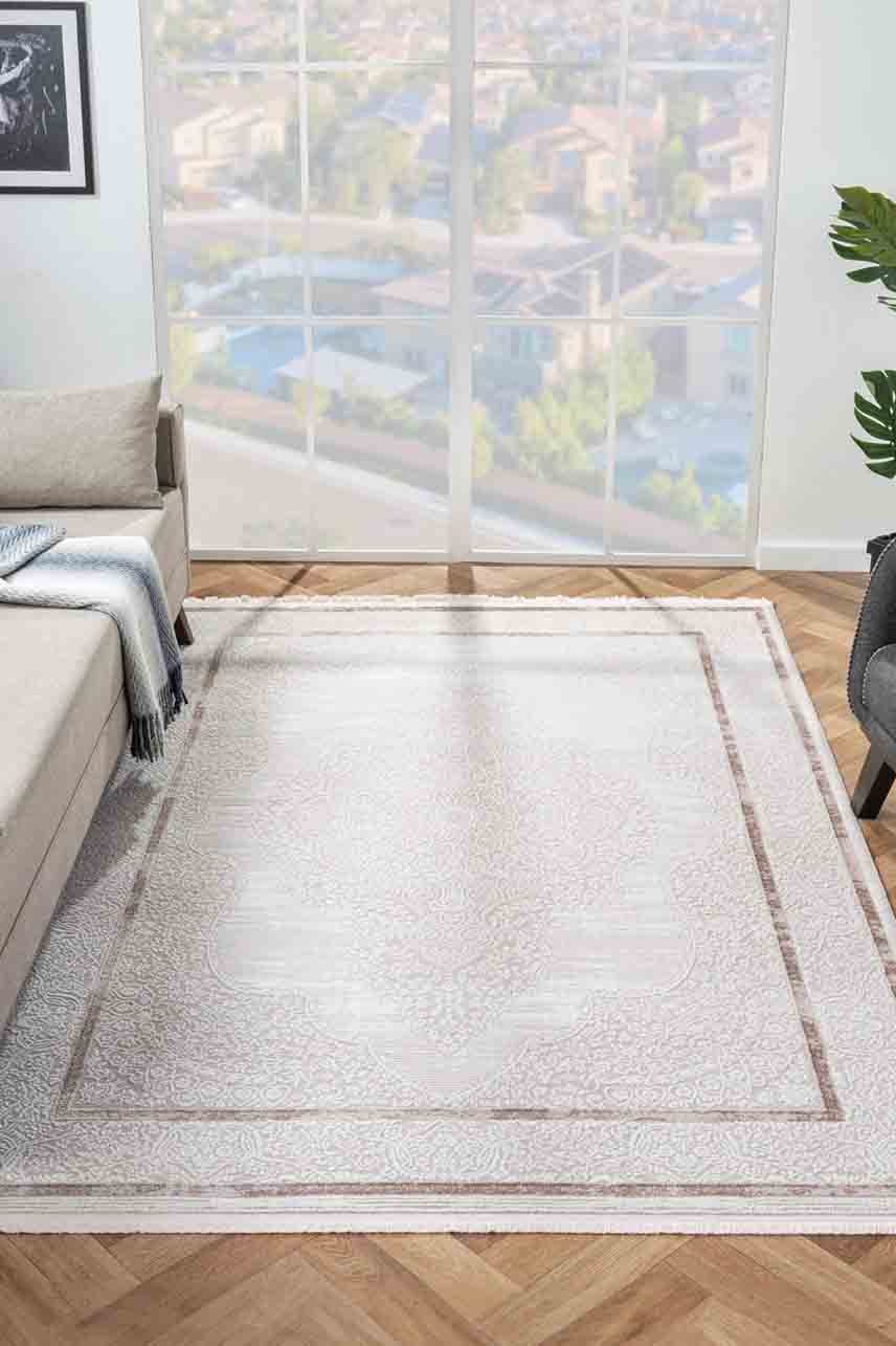 nar-a0204-bej-uzun-omurlu-yumusak-dokulu-salon-mutfak-koridor-oturma-odasi-yolluk-hali-makine-halisi-1416 Kreasyon Nar A0204 – Beige Modern Rug - Image 1