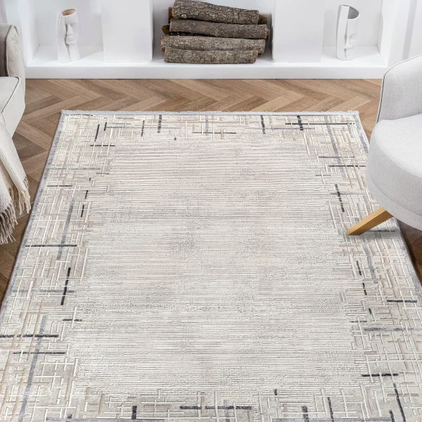 Kreasyon Nazende NZ001 – Beige Modern Rug