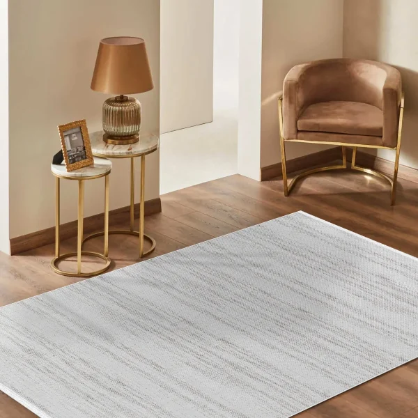 Kreasyon Nevv NV003 – White Modern Rug