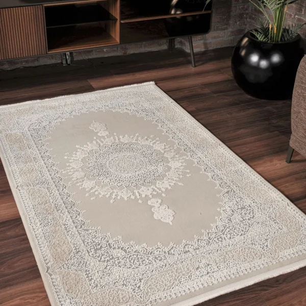 Kreasyon Vavien A0081 – Beige Modern Rug