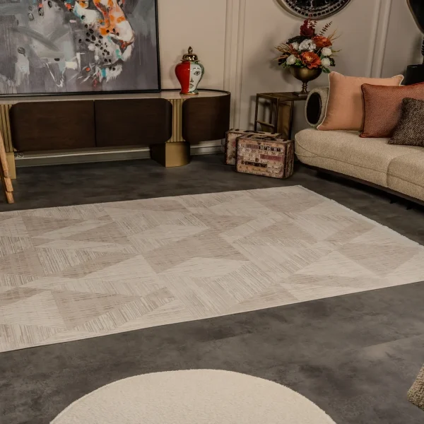 Kreasyon Zenta ZN002 – Beige Modern Rug