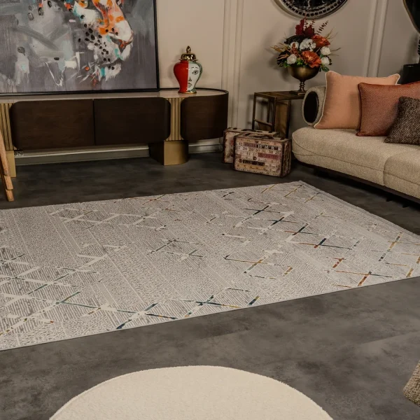 Kreasyon Zenta ZN006 – Beige Modern Rug