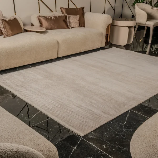 Kreasyon Zett ZE008 – Beige Modern Rug