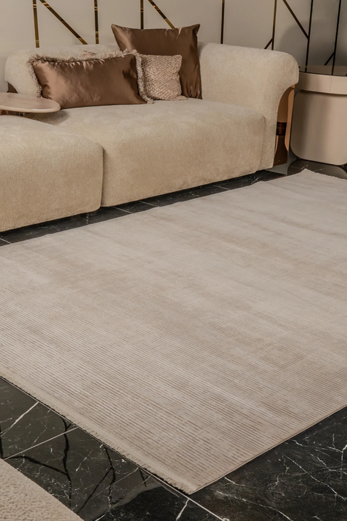 zett-ze008-beyaz-uzun-omurlu-yumusak-dokulu-salon-mutfak-koridor-oturma-odasi-yolluk-hali-2944 Kreasyon Kadifem KD008 – Beige Modern Rug - Image 1